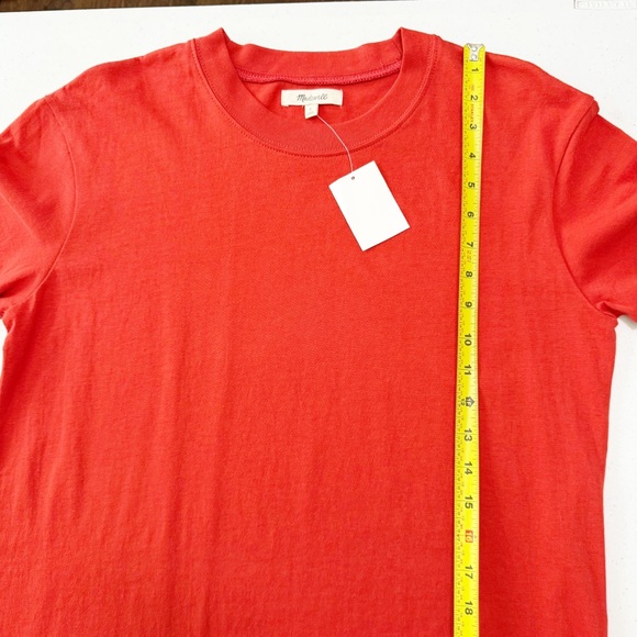 Madewell Tee Dress Orange Red NWT Small - Picture 8 of 10